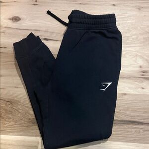 Gymshark Black Joggers with White Logo